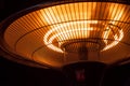 outdoor heating in restaurant terrrace Royalty Free Stock Photo