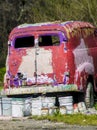 The rustic metal on an abandoned truck. Royalty Free Stock Photo