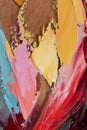 Fragment of multicolored texture painting. Abstract art background. oil on canvas.