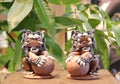 The guardian Shisa lion dogs , Okinawa, Japan Royalty Free Stock Photo