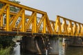 Closeup of Papar Railway Bridge over the Padas River in Sabah, Malaysia Royalty Free Stock Photo