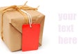 Closeup parcel gift Royalty Free Stock Photo