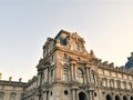 Closeup of the part of Louvre Palace complex in Paris, France