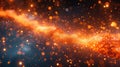 Closeup of the particle collisions within the Large Hadron Collider unveils the hidden world of subatomic particles, where quarks