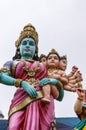 Closeup of Parvati with 6-headed baby at Sri Murugan Temple, Kadirampura, Karnataka, India