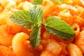 Closeup of pasta with herbs Royalty Free Stock Photo