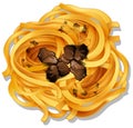 A closeup pasta with truffle sauce Royalty Free Stock Photo