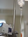 Patient`s saline feeding equipment, Set IV solution drip in the ward hospital, salt water