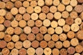 Closeup pattern background of many different wine corks Royalty Free Stock Photo