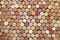 Closeup pattern background of many different wine corks Royalty Free Stock Photo