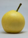 Closeup pear fruit at white background