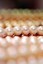 Closeup of a pearl strand Royalty Free Stock Photo