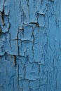 Closeup of peeling paint on old blue wall Royalty Free Stock Photo