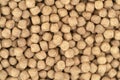 Closeup pellet Fish Feed in industrial feed pellet mill Royalty Free Stock Photo