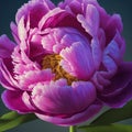 Closeup of peony flower. Pinkl peony flower in bloom