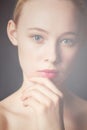 Closeup of perfection. Closeup beauty shot of a young blond woman. Royalty Free Stock Photo