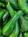 Closeup photo of a bunch of green avocados Royalty Free Stock Photo