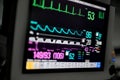 Macro photo of EKG monitor