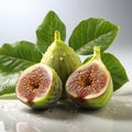 closeup photo of figs on an isolated white background