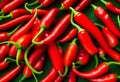 Closeup photo of fresh red chilies Royalty Free Stock Photo