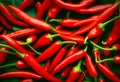 Closeup photo of fresh red chilies