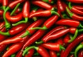 Closeup photo of fresh red chilies