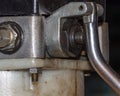 Closeup photo of hydraulic control valve