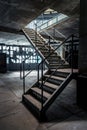 Closeup photo of industrial stairs Royalty Free Stock Photo