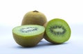 Closeup photo of kiwi fruits cut in halves