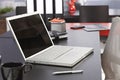 Closeup photo of laptop on desk