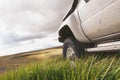 Closeup photo of offroad ready car Royalty Free Stock Photo