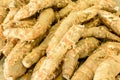 Closeup photo of raw material of cassava