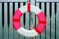 Red and White Lifebuoy / Safety Torus Royalty Free Stock Photo