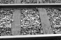 Closeup of photo, rusty rails