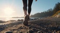 closeup photo similar of feet walking