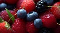 fresh berries background, healthy and tasty representation of food