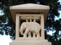 Traditional Elephant Sandstone Lantern Royalty Free Stock Photo