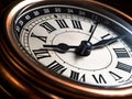 Wall clock showing PM end of work Royalty Free Stock Photo