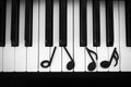 Closeup piano keyboard. Royalty Free Stock Photo