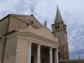 A closeup pic of madonna dell angelo church facade and the lighthouse bell tower Royalty Free Stock Photo