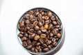Closeup picture of coffee bean grinder and coffee bean Royalty Free Stock Photo