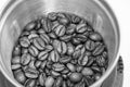 Closeup picture of coffee bean grinder and coffee bean Royalty Free Stock Photo