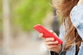 Picture of female hands holding a smartphone