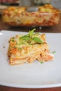 closeup picture of Mouthwatering Homemade Lasagna Delight