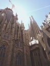 A closeup picture from the north side of Sagrada Familia