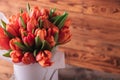 Closeup picture of a tulips bouquet Royalty Free Stock Photo