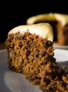 Closeup of a piece of carrot cake Royalty Free Stock Photo