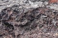 Closeup of piece of 2018 Kilauea volcano lava field, Leilani Estate, Hawaii, USA