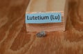 Closeup of a piece of the lanthanide element no 71 Lutetium Royalty Free Stock Photo