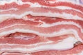 Closeup pieces of raw pork belly Royalty Free Stock Photo
